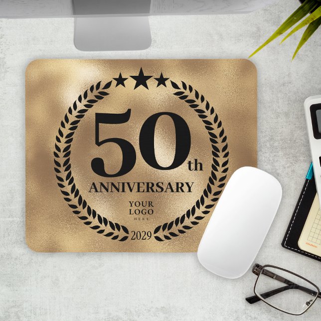 Alfombrilla De Ratón 50.º oro del aniversario de los negocios (50th Business Anniversary Gold Mouse Pad
)