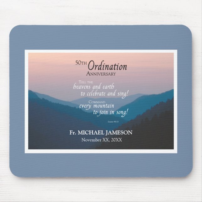 Alfombrilla De Ratón 50° Aniversario de la Ordenación Felicitaciones (Frente)