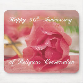 Alfombrilla De Ratón 50° Aniversario del Rosa de la Consección Religios