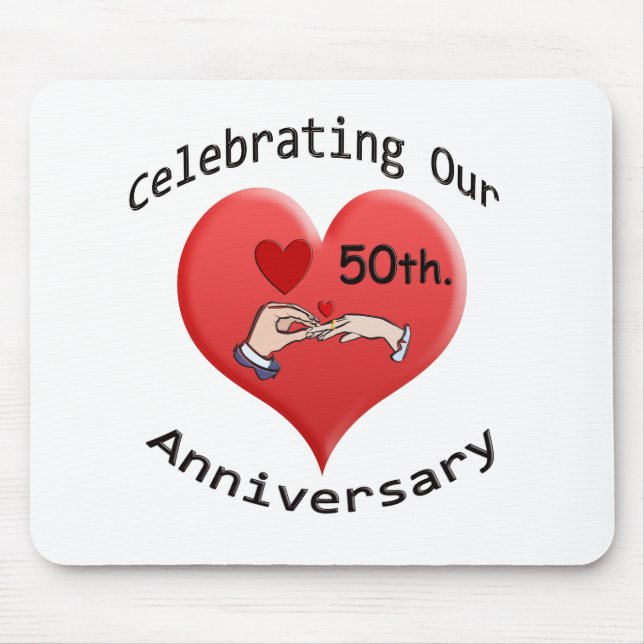Alfombrilla De Ratón 50.o. Aniversario de boda (Frente)
