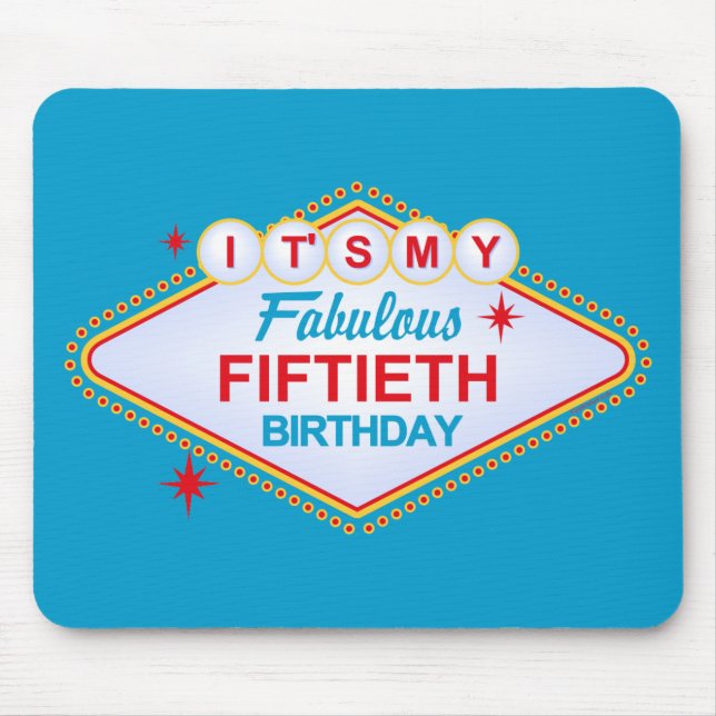 Alfombrilla De Ratón 50.o cumpleaños de Las Vegas (Frente)