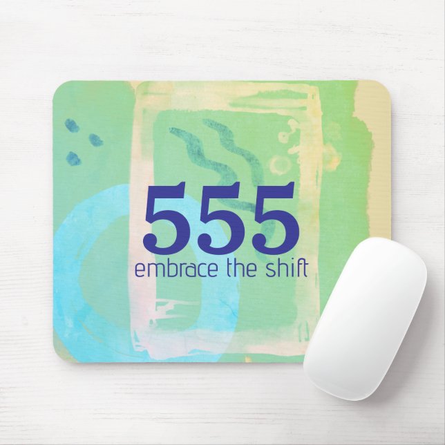 Alfombrilla De Ratón 555 Números de ángel Transformación de vibraciones (Con ratón)