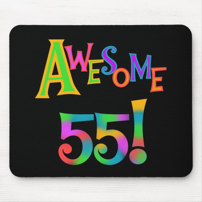 Alfombrilla De Ratón 55 camisetas y regalos impresionantes del cumpleañ (Frente)