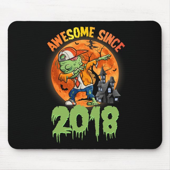 Alfombrilla De Ratón 5.º cumpleaños Halloween Dabbing Zombie Impresiona (Frente)