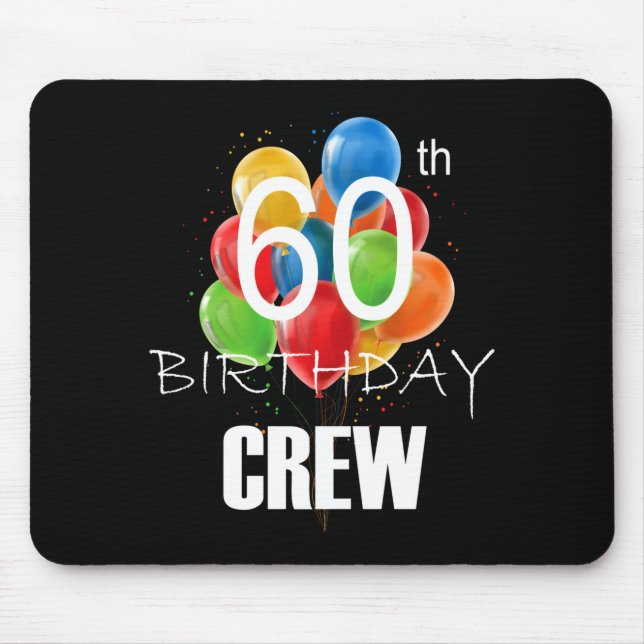Alfombrilla De Ratón 60th Birthday Crew 60 Party Crew Group Women  (Frente)
