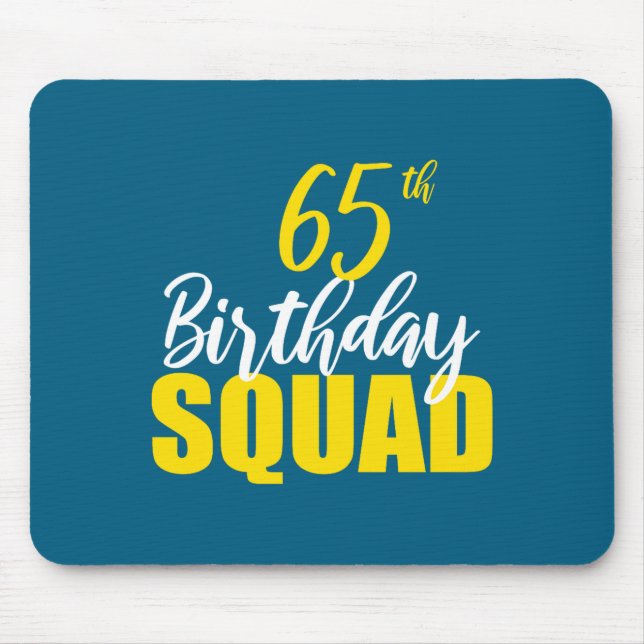 Alfombrilla De Ratón 65th Happy Birthday Squad Party Bday Family Group  (Frente)