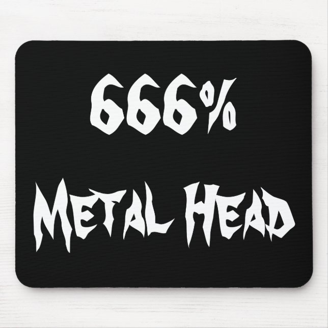 Alfombrilla De Ratón 666% de cabeza Metalizado (Frente)