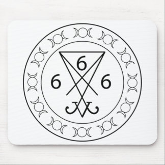 Alfombrilla De Ratón 666 Lucifers sigil Black