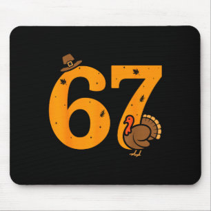 Alfombrilla De Ratón 67 Acción de Gracias Pavo Divertido 67 Meme Día de