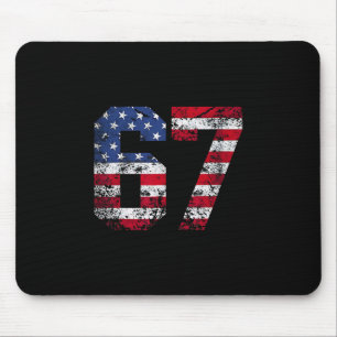 Alfombrilla De Ratón 67 Bandera Americana Meme Divertido Seis Siete Gen