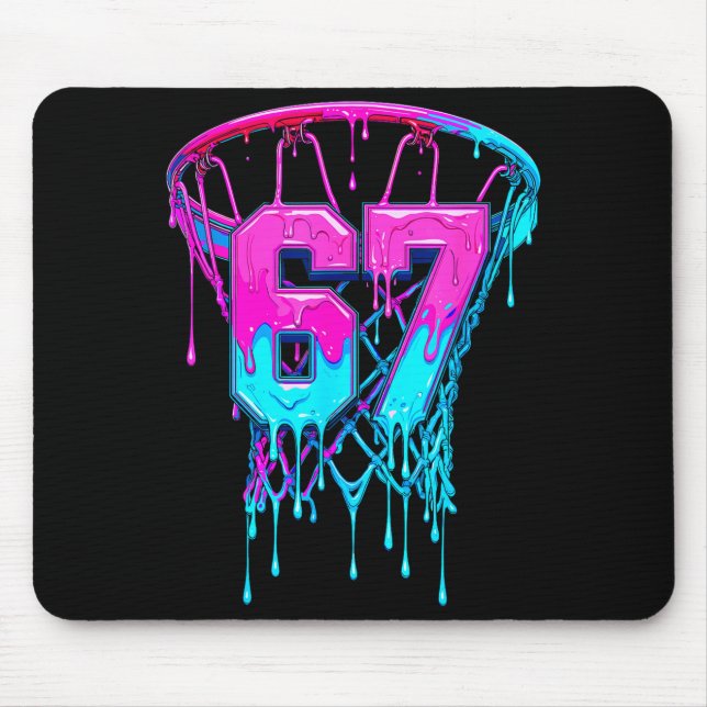 Alfombrilla De Ratón 67 Basketball Drip Six Seven Funny  (Frente)