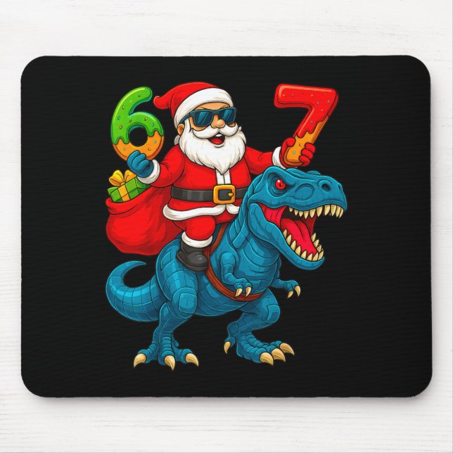 Alfombrilla De Ratón 67 Christmas 6 7 Meme Funny Santa Six Seven Xmas B (Frente)
