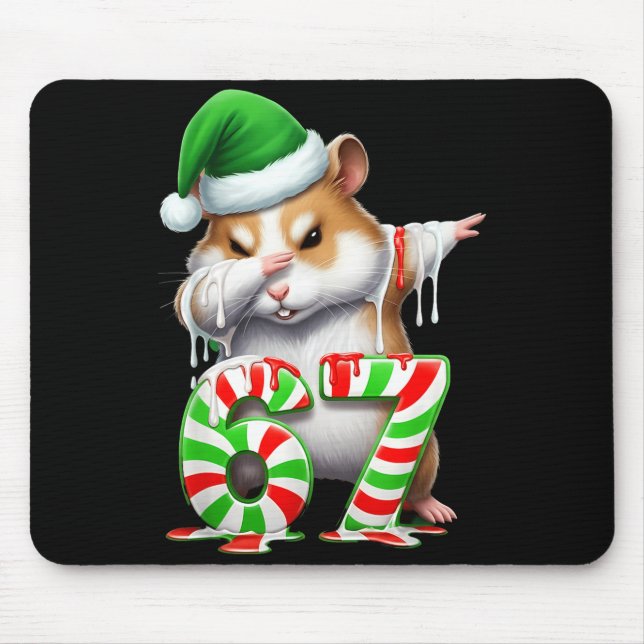 Alfombrilla De Ratón 67 Christmas Funny 67 Brainrot Youth Kids Hamster  (Frente)