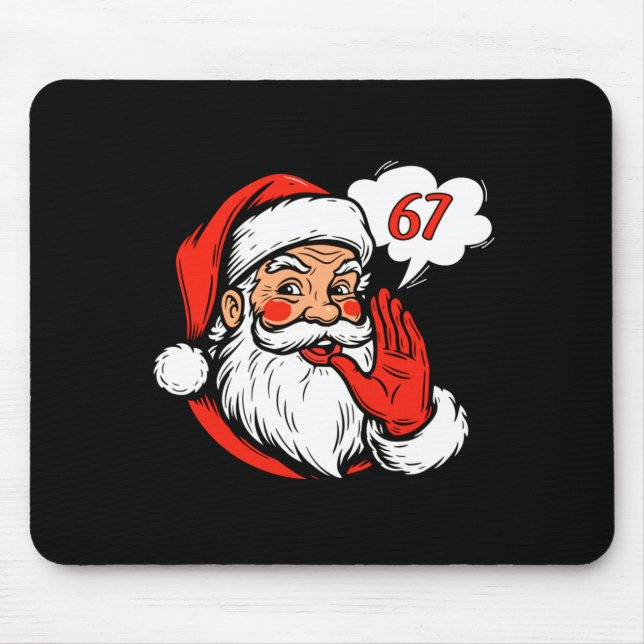 Alfombrilla De Ratón 67 Christmas Funny Six Seven Meme Brainrot Santa C (Frente)