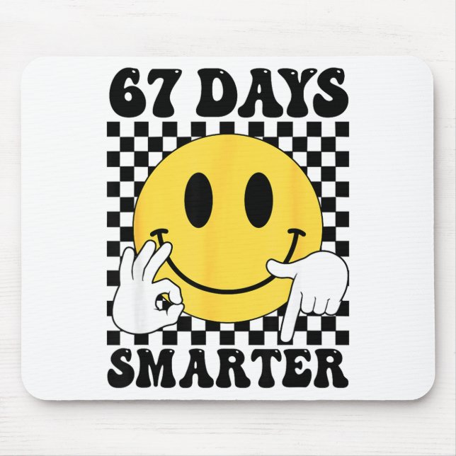 Alfombrilla De Ratón 67 Days Smarter Funny Six Seven 6 7 Gen Alpha Slan (Frente)