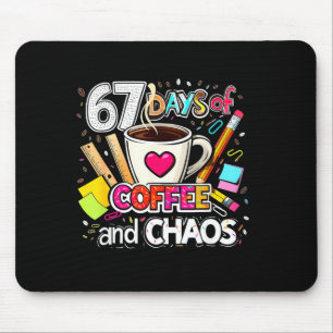 Alfombrilla De Ratón 67 Días De Café Y Caos Diseño Colorido 