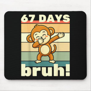 Alfombrilla De Ratón 67 Días De Colegio Bruh Funny Meme Chicos Niños Da