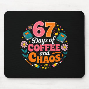 Alfombrilla De Ratón 67 Días De Escuela Amante Del Café 67º Día De Escu