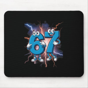 Alfombrilla De Ratón 67 Disfunción cerebral Meme italiano Divertido 67 