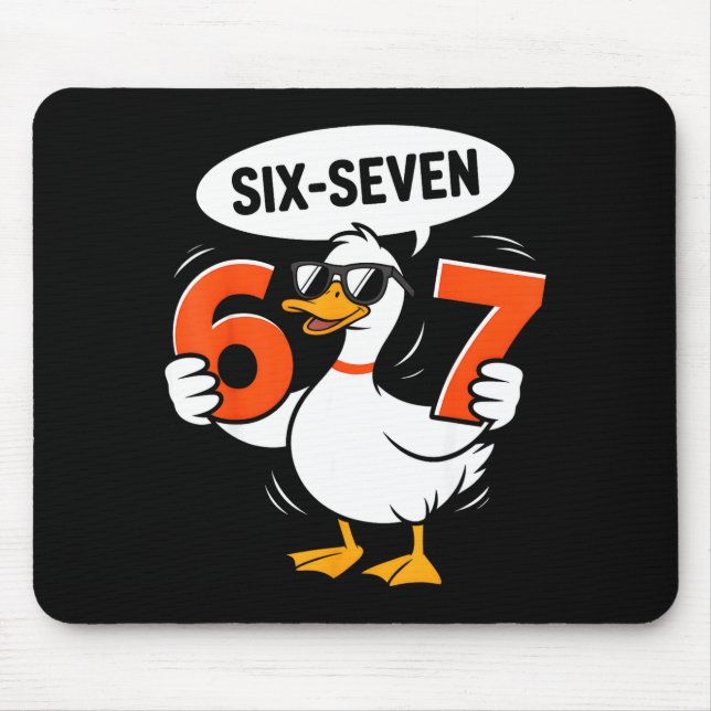 Alfombrilla De Ratón 67 Duck Meme Funny Six Seven Gen Alpha Slang Cool  (Frente)