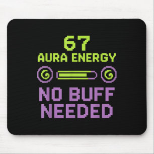 Alfombrilla De Ratón 67 Energía Aura No se necesita Buff Retro Pixel Ga