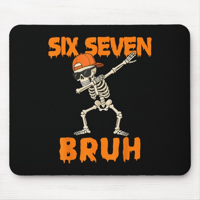 Alfombrilla De Ratón 67 Halloween Divertido Seis Siete Meme Deterioro C (Frente)