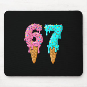 Alfombrilla De Ratón 67 Helado Goteo Meme Divertido Seis Siete Gen Alph
