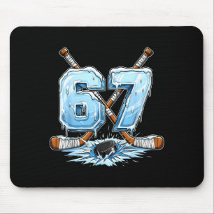 Alfombrilla De Ratón 67 Hockey Goteo Número Estilo Meme Divertido Gráfi