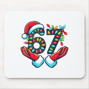Alfombrilla De Ratón 67 Luces de Navidad Divertida Navidad 6 7 Meme Xma