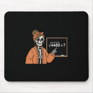 Alfombrilla De Ratón 67 Maestra Skeleton Halloween Square Root 4489 Mes