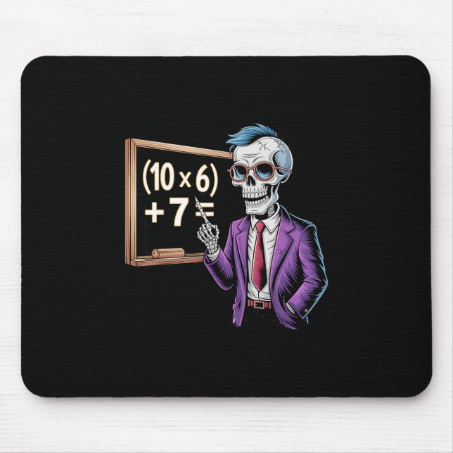 Alfombrilla De Ratón 67 Math Teacher Meme Brainrot Six Seven Halloween  (Frente)