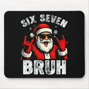 Alfombrilla De Ratón 67 Meme 6 7 Divertida Navidad Santa Rock On Seis S