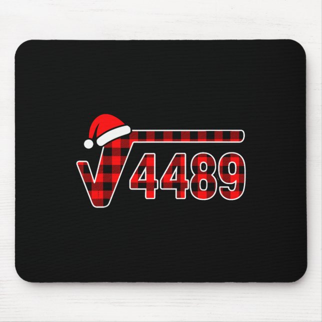 Alfombrilla De Ratón 67 Meme Christmas Square Root 4489 Six Seven Math  (Frente)