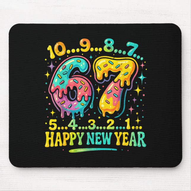 Alfombrilla De Ratón 67 Meme Countdown Happy New Year Funny Drip Number (Frente)
