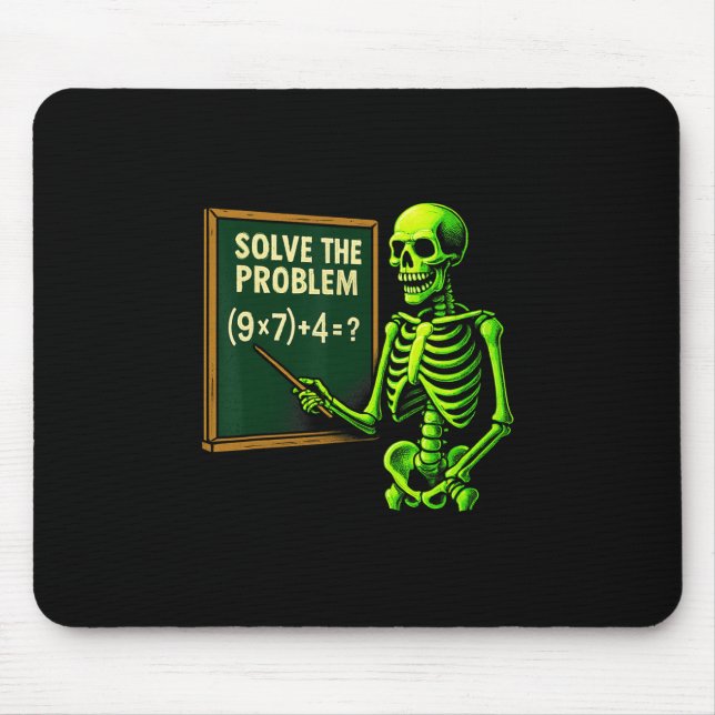 Alfombrilla De Ratón 67 Meme de Halloween de Matemáticas para Profesore (Frente)