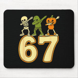 Alfombrilla De Ratón 67 Meme Divertidos Números de Halloween Seis Siete