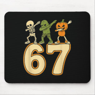 Alfombrilla De Ratón 67 Meme Divertidos Números de Halloween Seis Siete