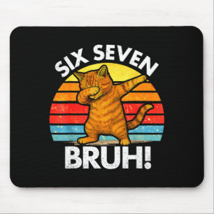 Alfombrilla De Ratón 67 Meme Gato Dabbing Seis Siete 6 7