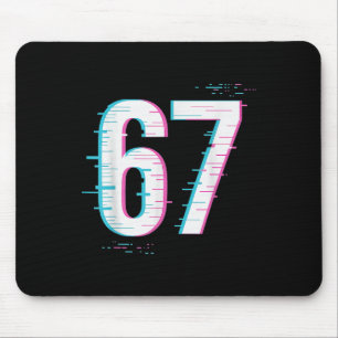 Alfombrilla De Ratón 67 Meme Glitch-core 67 Señal Digital Todavía Carga