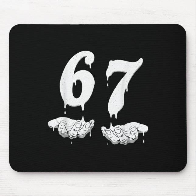 Alfombrilla De Ratón 67 Meme Humor Número 6 7  (Frente)