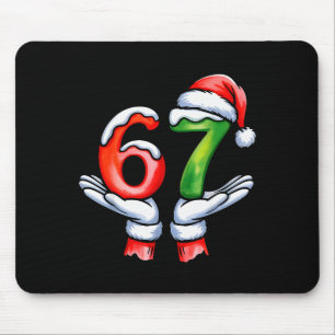 Alfombrilla De Ratón 67 Meme Papá Noel Mano Divertido Seis Siete Navida