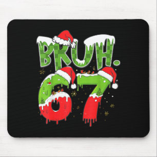 Alfombrilla De Ratón 67 Meme Seis Siete Bruh Número Divertido Navidad 