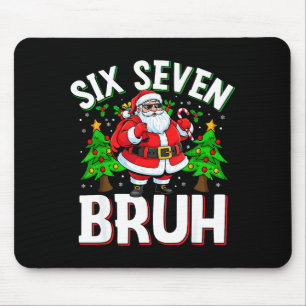 Alfombrilla De Ratón 67 Meme Seis Siete Bruh Santa Divertida Navidad Ni