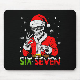 Alfombrilla De Ratón 67 Meme Seis Siete Esqueleto Santa Divertida Navid
