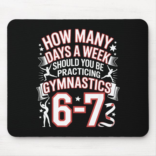 Alfombrilla De Ratón 67 Meme Six Seven Funny How Many Days Gymnastics  (Frente)
