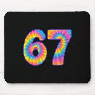 Alfombrilla De Ratón 67 Meme Tie Dye Retro Seis Siete 