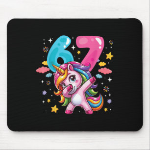 Alfombrilla De Ratón 67 Meme Unicornio Para Niñas Seis Siete Meme Brain