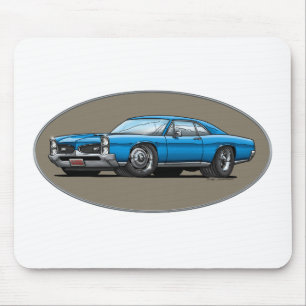 Alfombrilla De Ratón 67 Pontiac GTO_blue