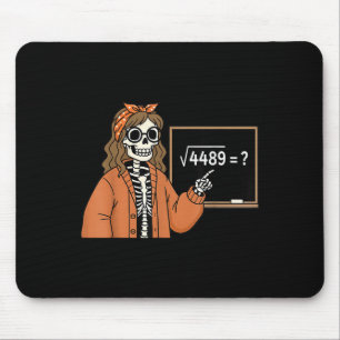 Alfombrilla De Ratón 67 Profesor de Matemáticas Esqueleto Halloween Roo