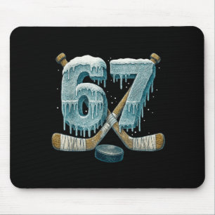 Alfombrilla De Ratón 67 Seis Siete Hockey Goteo Número Divertido 6 7 Me